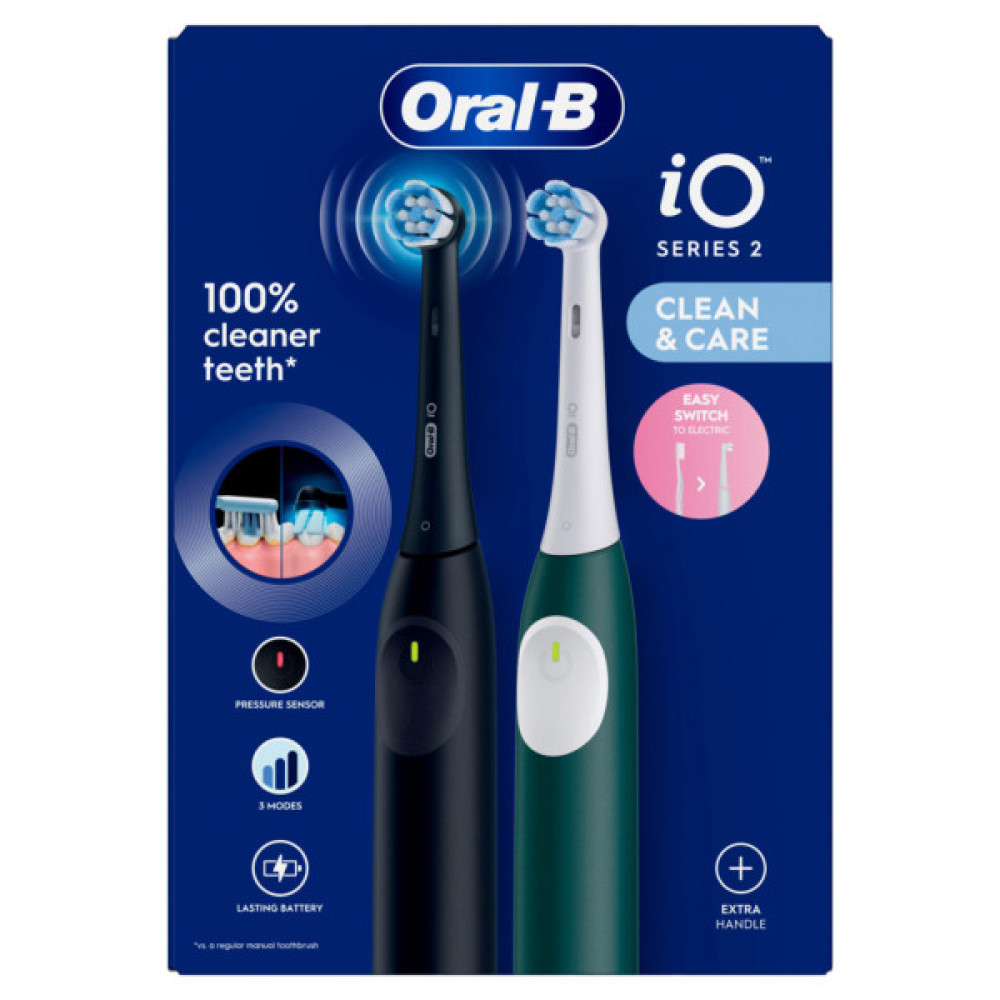 Електрична зубна щітка Oral-B Series 2 iOS2d.2ZZ9.0 Black+Green (2) (8700216611909)