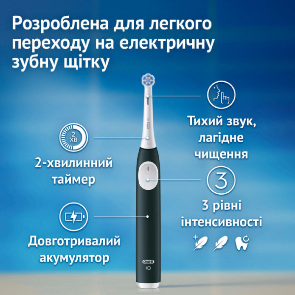 Електрична зубна щітка Oral-B Series 2 iOS2d.2ZZ9.0 Black+Green (2) (8700216611909)