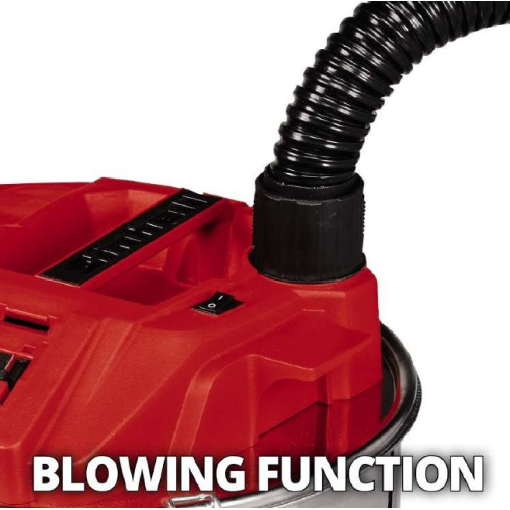 Пилосос професійний акумуляторний для золи Einhell TE-AV 18/15 Li C - Solo PXC 18В 100мБар контейнер 15л 3.1кг без АКБ та ЗП