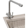 Мийка кухонна GRANADO Optimal Estella terra (+ змішувач Badalona LUX inox + дозатор Redondo inox + кошик+дошка) (ksg0203)