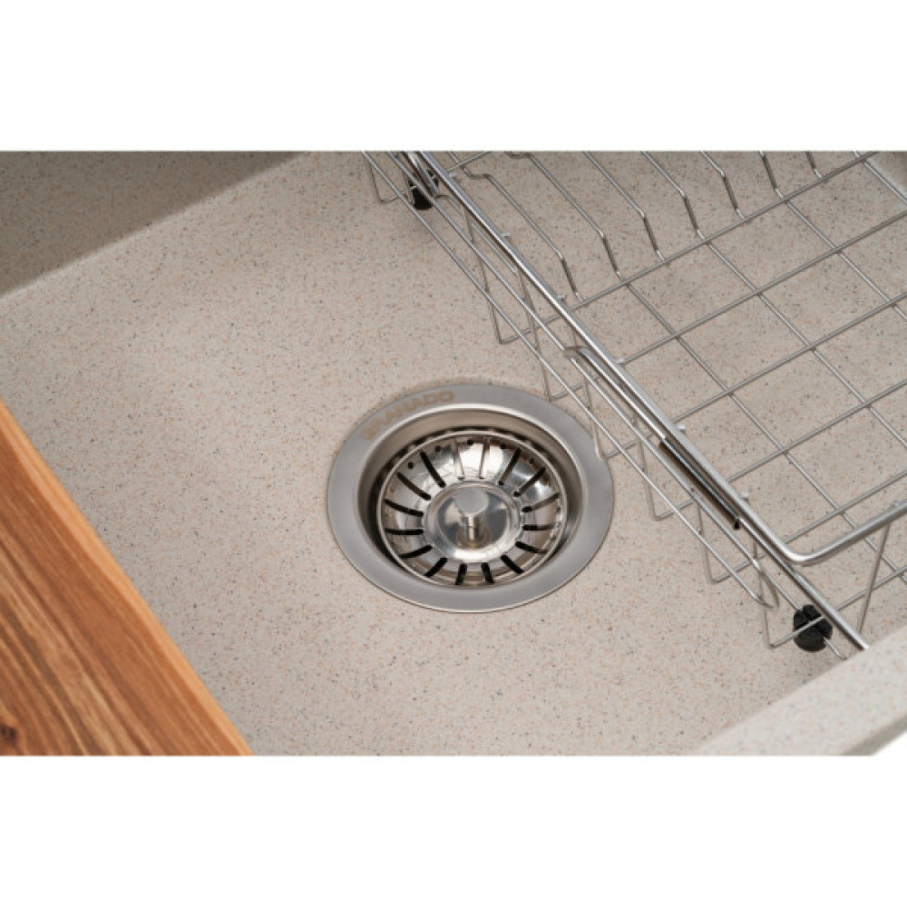 Мийка кухонна GRANADO Optimal Estella terra (+ змішувач Badalona LUX inox + дозатор Redondo inox + кошик+дошка) (ksg0203)