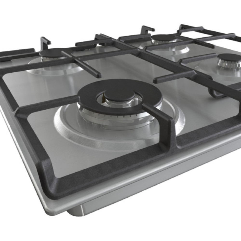 Варильна поверхня Gorenje газова, 60см, чавун, конфорка Wok, нерж