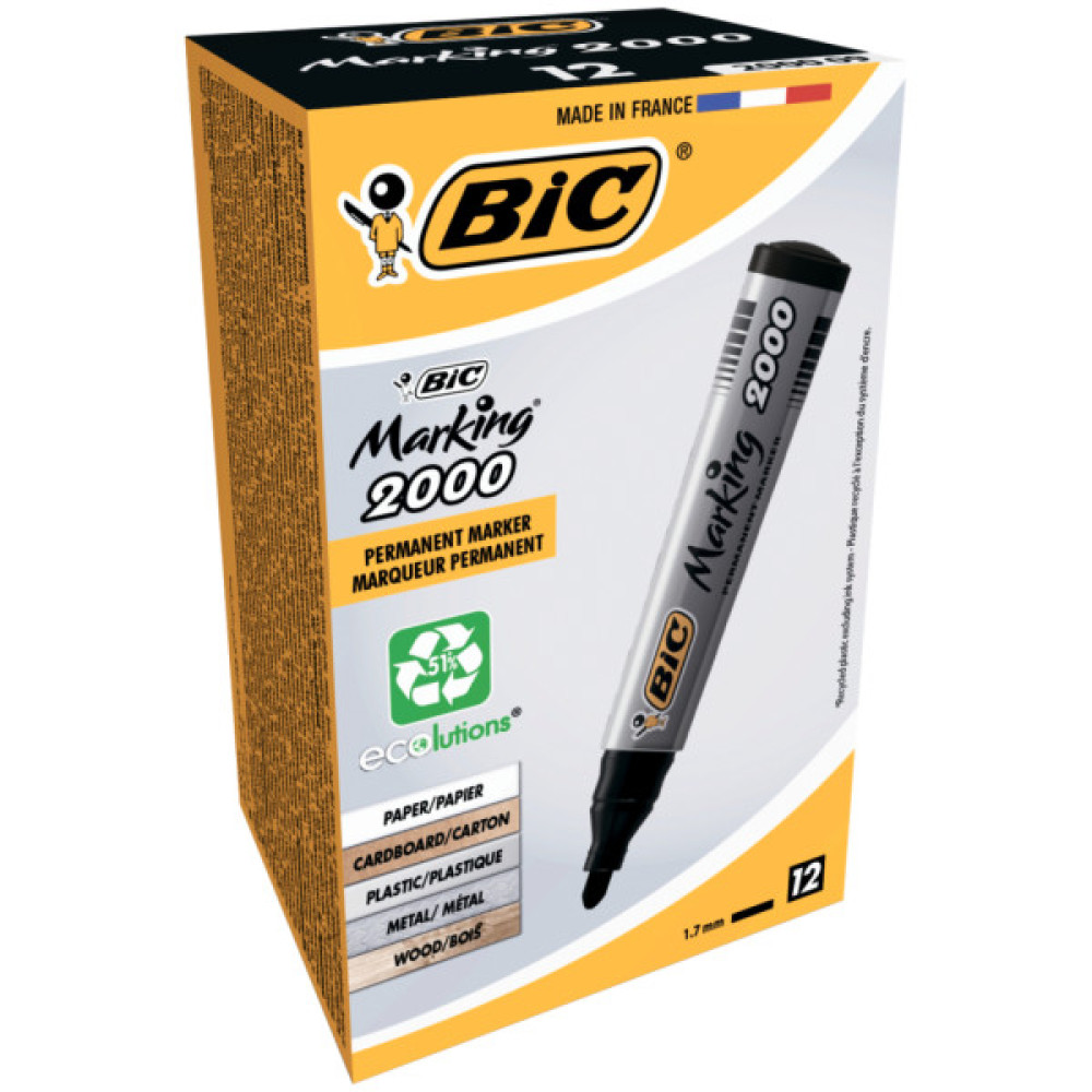 Маркер Bic перманентний, чорний (bc8209153)
