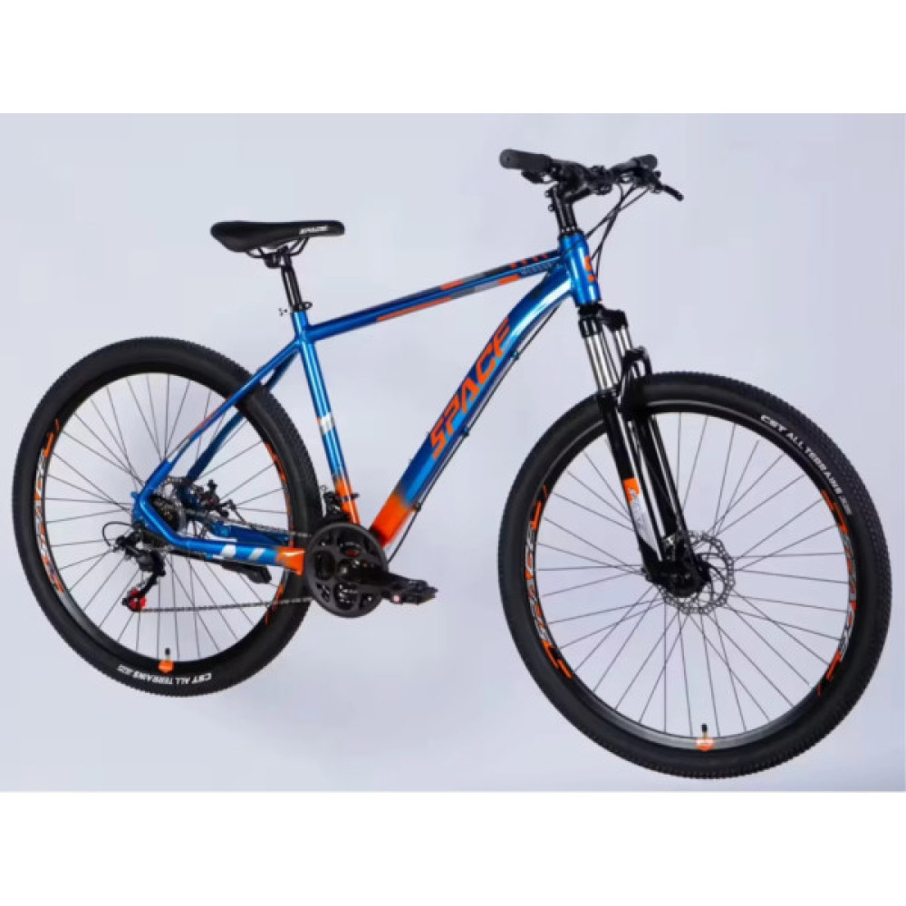 Велосипед Space 27.5" MERCURY DD FR рама-17" AL 2026 синьо-помаранчевий (OPS-SP-27.5-073)