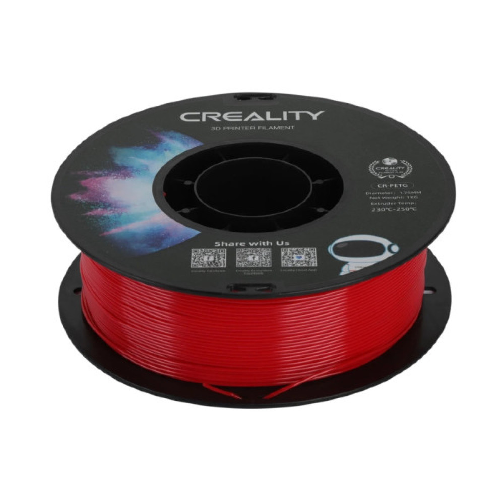 Пластик для 3D-принтера Creality PETG 1.75мм, red, 1кг (3301030038)