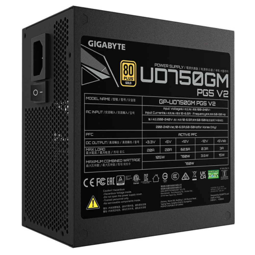 Блок живлення GIGABYTE 750W (GP-UD750GM PG5 V2)