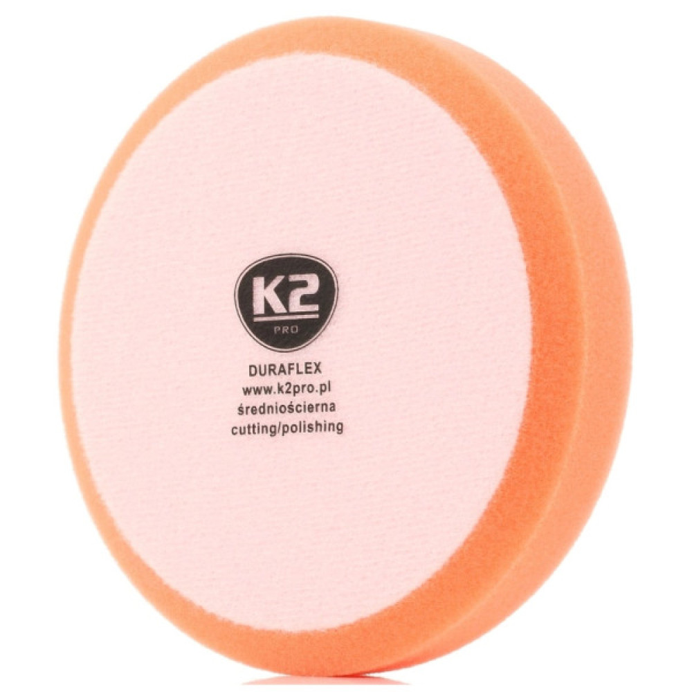 Губка для миття K2 з липучкою для полірування, помаранч (середня) (L612)