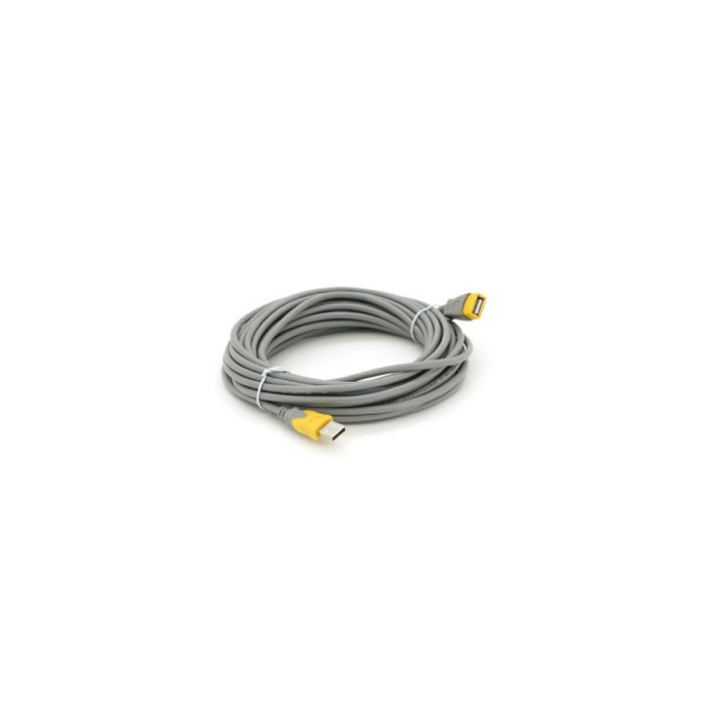 Дата кабель USB 2.0 AM/AF 10.0m UF-104 grey yellow VEGGIEG (YT-AM/AF-UF-104)