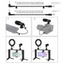 Набір блогера Puluz 4in1 (ring light, mount, phone holder, microphone) (PKT3028)
