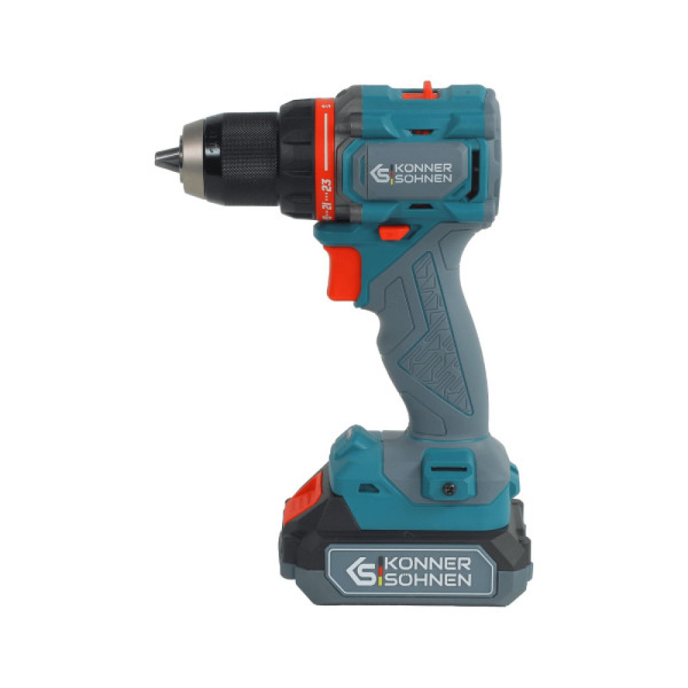 Набір із трьох акумуляторних інструментів Konner&Sohnen KS RHAGD 20V SET 3 20В дриль, шліфмашина кутова, перфоратор, швидкий ЗП 4.5А акб 2х4А·год сумка 7.5кг