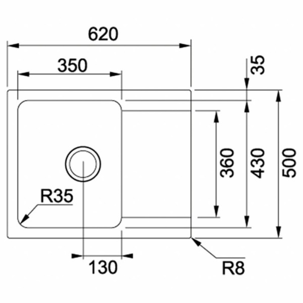 Мийка кухонна Franke Orion Tectonite OID 611-62 (114.0498.008)