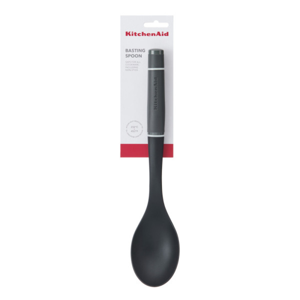 Ложка кухарська KitchenAid Coreline для сервіровки, 34 см, сіра (KAS003OHCGG)