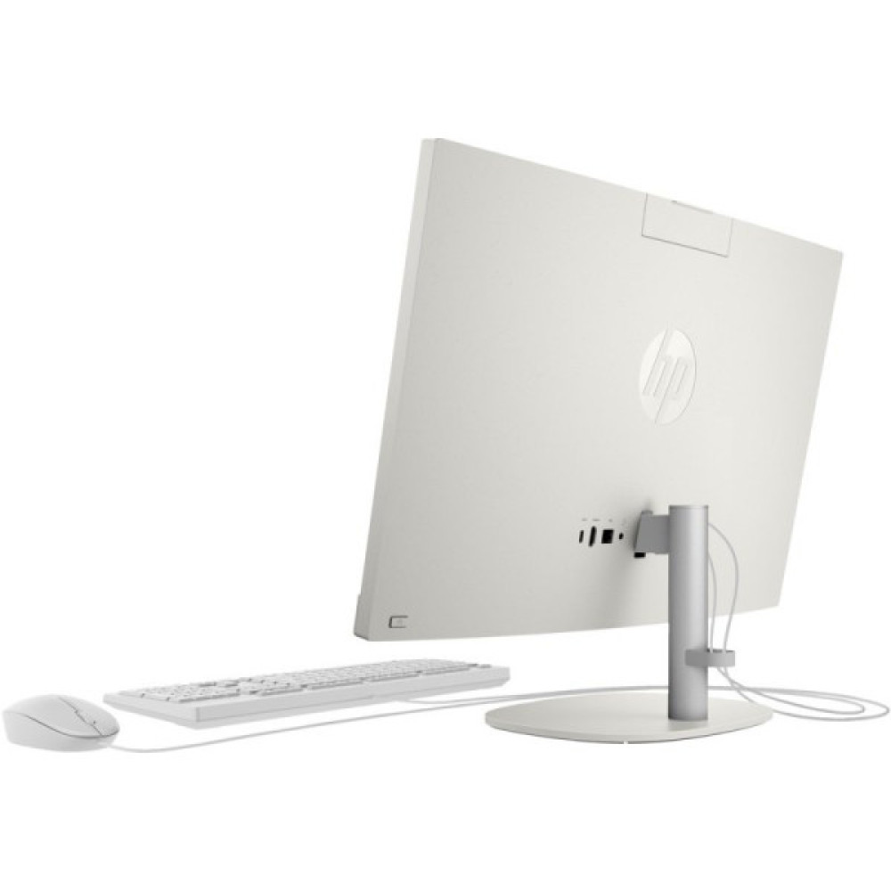 Комп'ютер персональний моноблок HP 240-G10 23.8" FHD IPS AG, Intel i3-N300, 16GB, F512GB, UMA, WiFi, кл+м, 3р, DOS, білий