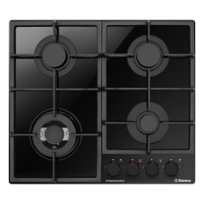 Варильна поверхня Hansa газова на склі,, 59см, чавун, чорний