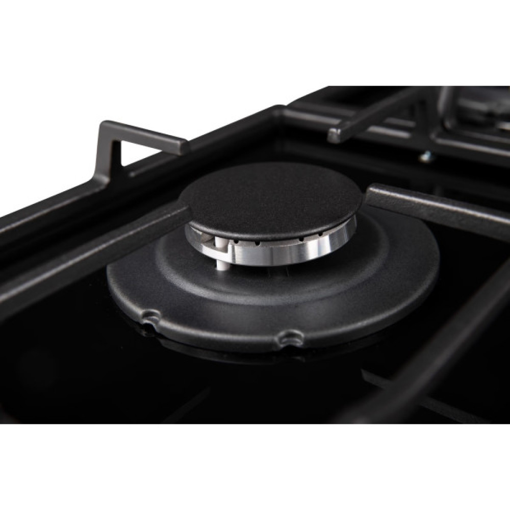 Варильна поверхня Hansa газова на склі,, 59см, чавун, чорний