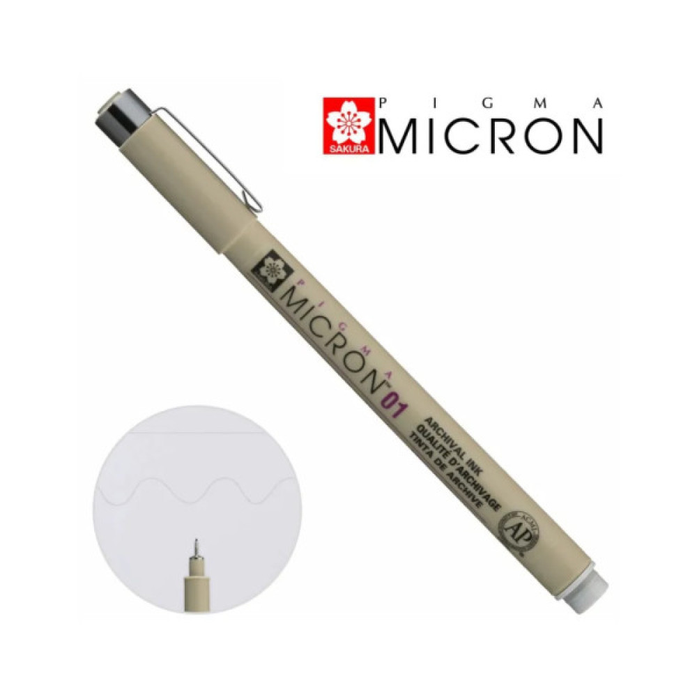 Лайнер Sakura Pigma Micron (0.1) 0,25 мм світло Сірий (084511333659)