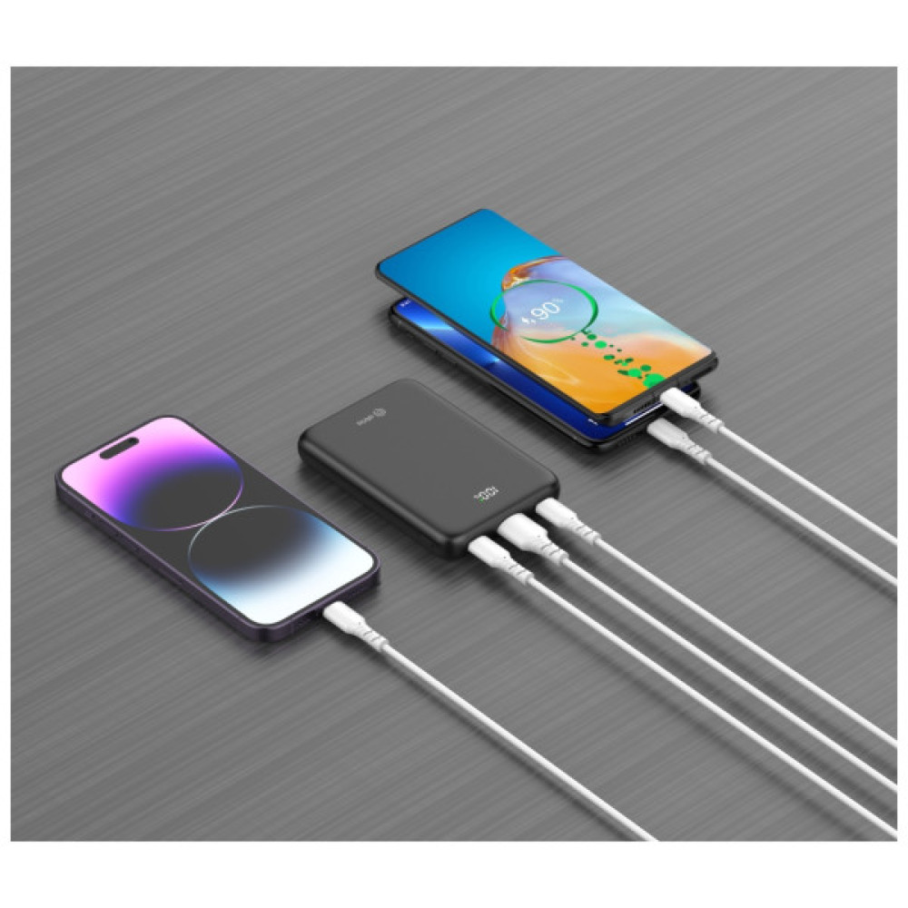 Батарея універсальна Atria 10000mAh, PD/22.5W, QC/3.0 (WPD-P91)