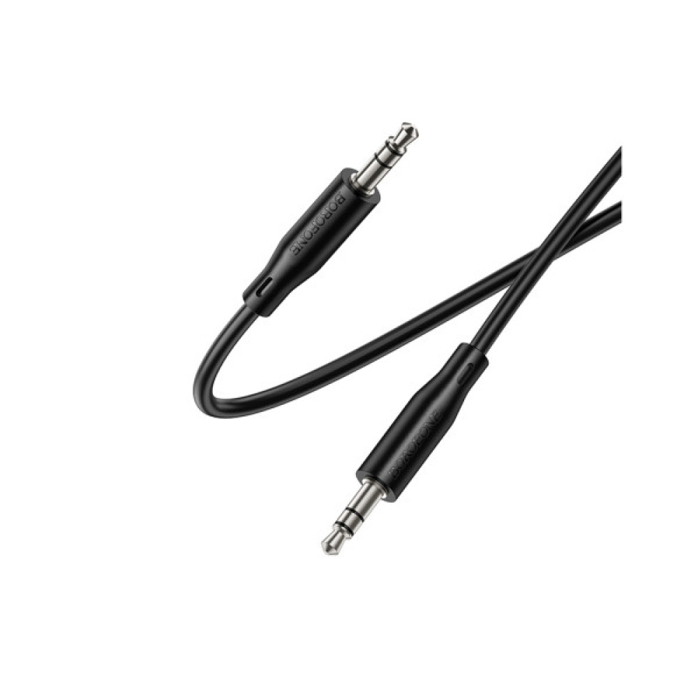 Кабель мультимедійний 3.5mm M to 3.5mm M 1.0m BL26 black BOROFONE (6941991122170)