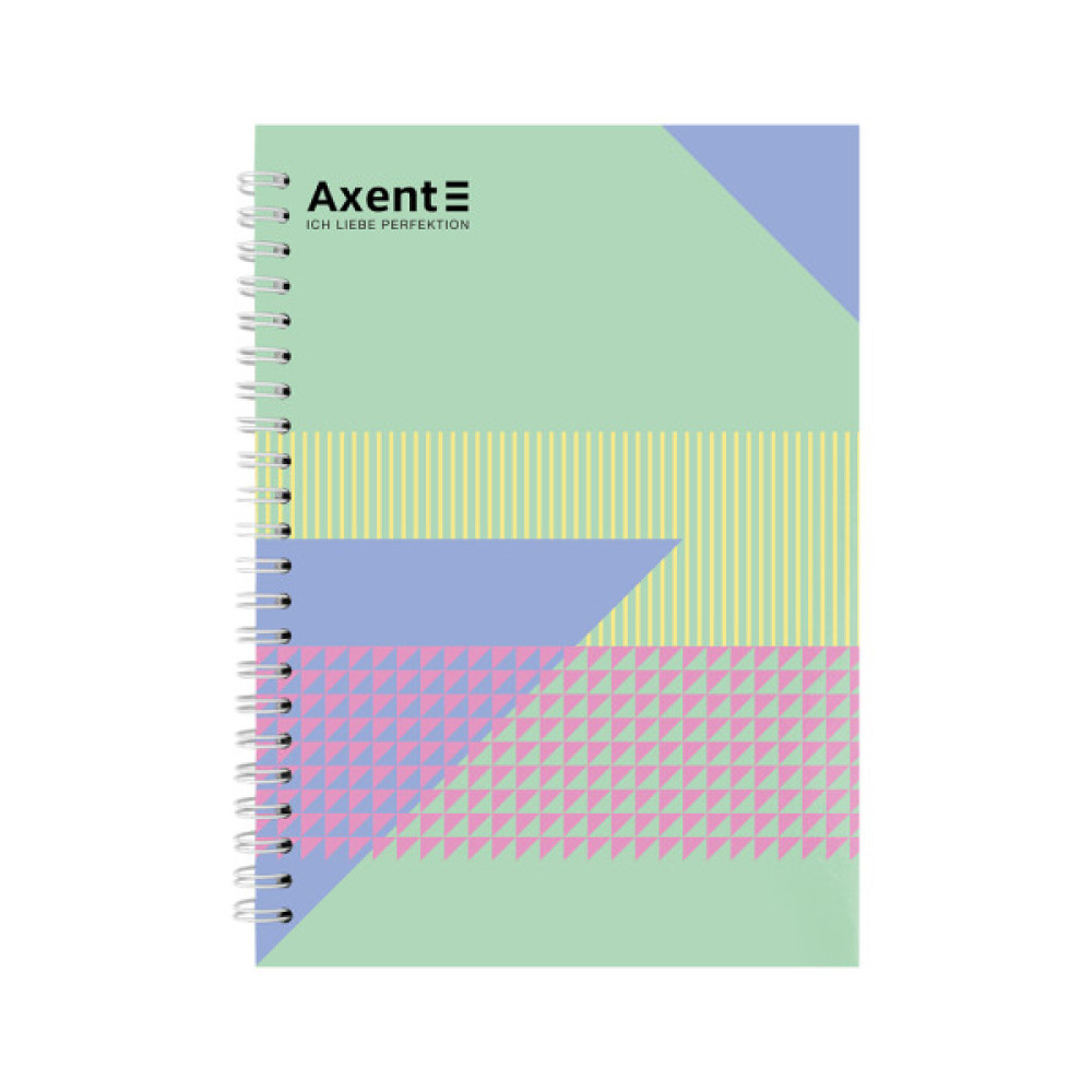 Блокнот Axent на спіралі А5 96 аркушів, клітинка, тверда обкладинка №19 (8032-19-A)