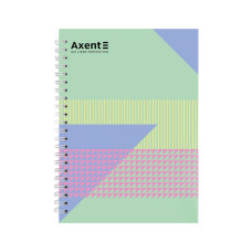 Блокнот Axent на спіралі А5 96 аркушів, клітинка, тверда обкладинка №19 (8032-19-A)