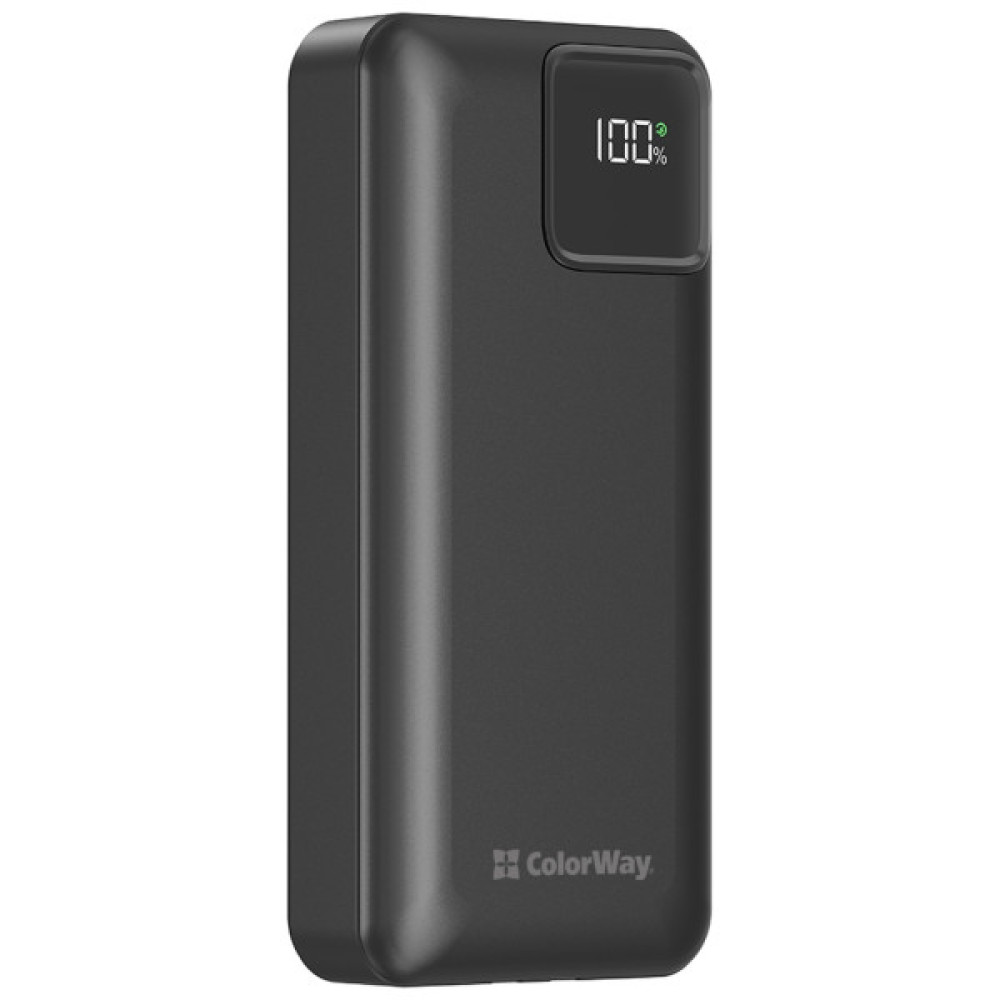 Батарея універсальна ColorWay 20 000 mAh Optimal Power PD/22.5W, QC/3.0, Black (CW-PB200LPB5BK-PDD)