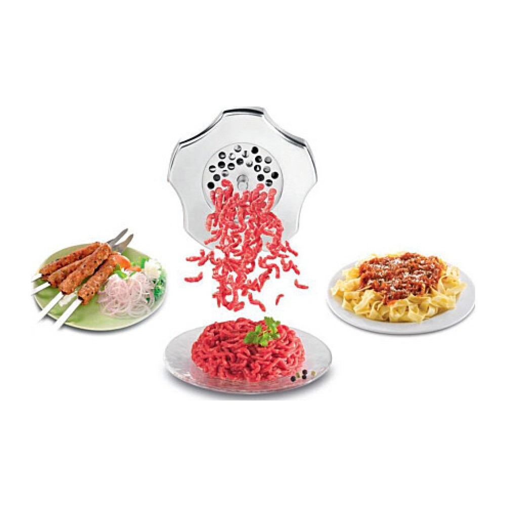 М'ясорубка Tefal HV8 Successor, 2200Вт, 4.5кг/хв, 3 решітки, насадка для ковбас, кеббе, 4 терки, пластик/метал, чорний