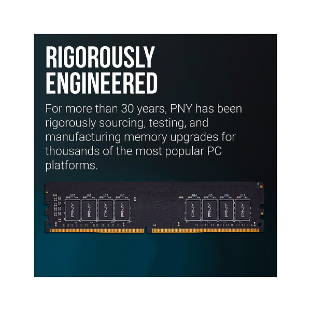 Модуль пам'яті для комп'ютера DDR4 16GB 3200 MHz Bulk PNY (MD16GSD43200-SI / M4U16S682QMMM52-12)