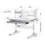 Парта Mealux Edmonton Multicolor Grey з полицею (BD-610 W/МС + G с полкой) Парта Mealux Edmonton Multicolor Grey з полицею (BD-610 W/МС + G с полкой)