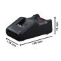 Набір акумулятора та зарядного пристрою Bosch Professional GBA, 3х18В 5А·год, ЗП GAL 18V-40 + L-Boxx 136