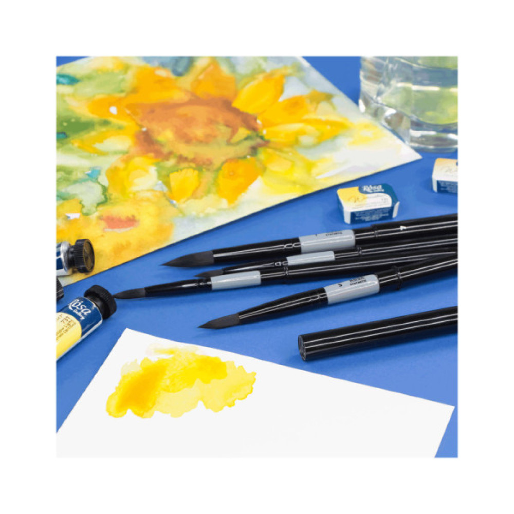 Пензлик для малювання Rosa Синтетика кругла, TRAVEL BRUSH, STREAM 158, № 2 (4823098530084)