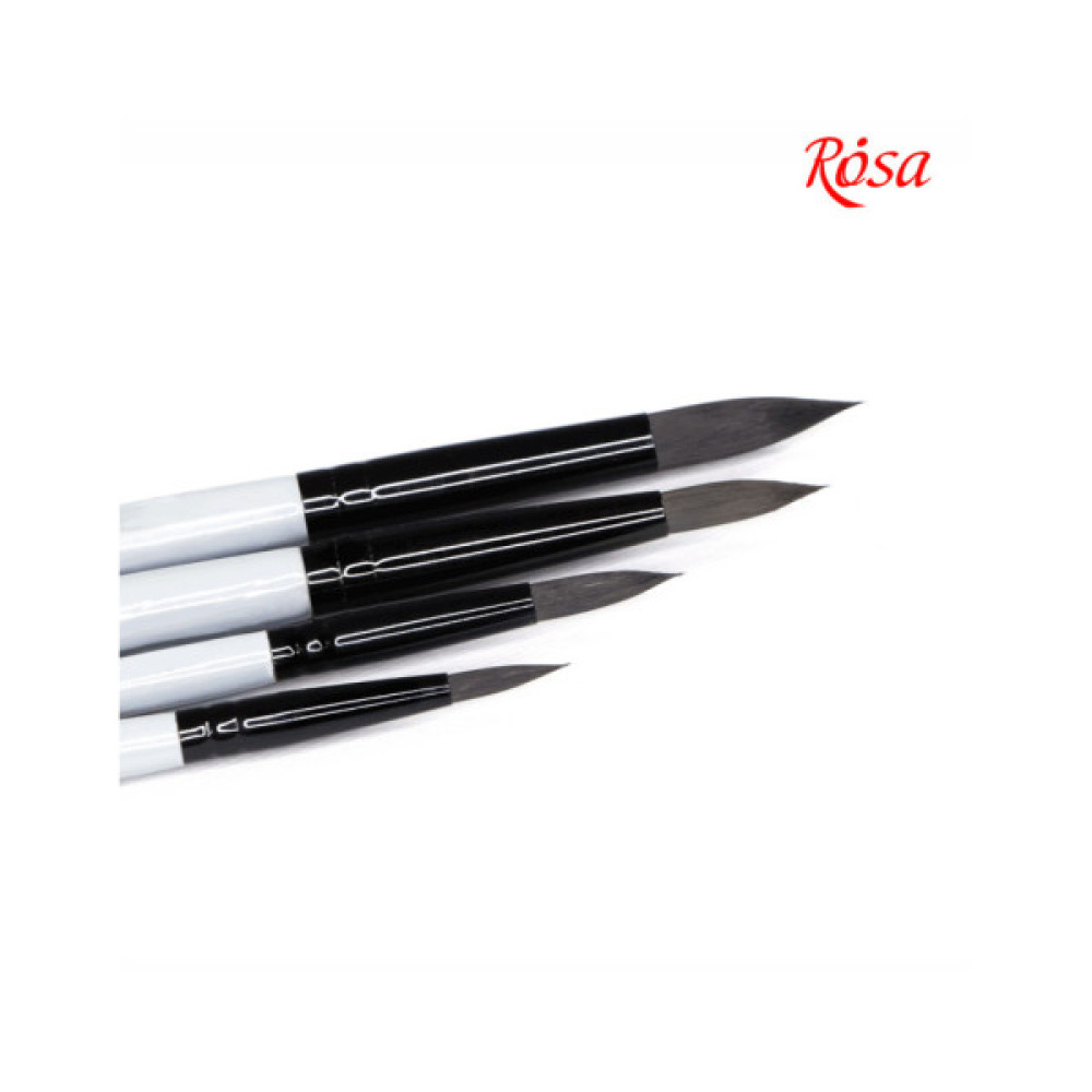 Пензлик для малювання Rosa Синтетика кругла, TRAVEL BRUSH, STREAM 158, № 2 (4823098530084)