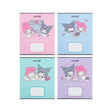 Зошит Kite Kuromi, 12 аркушів, коса лінія (HK25-235-2)