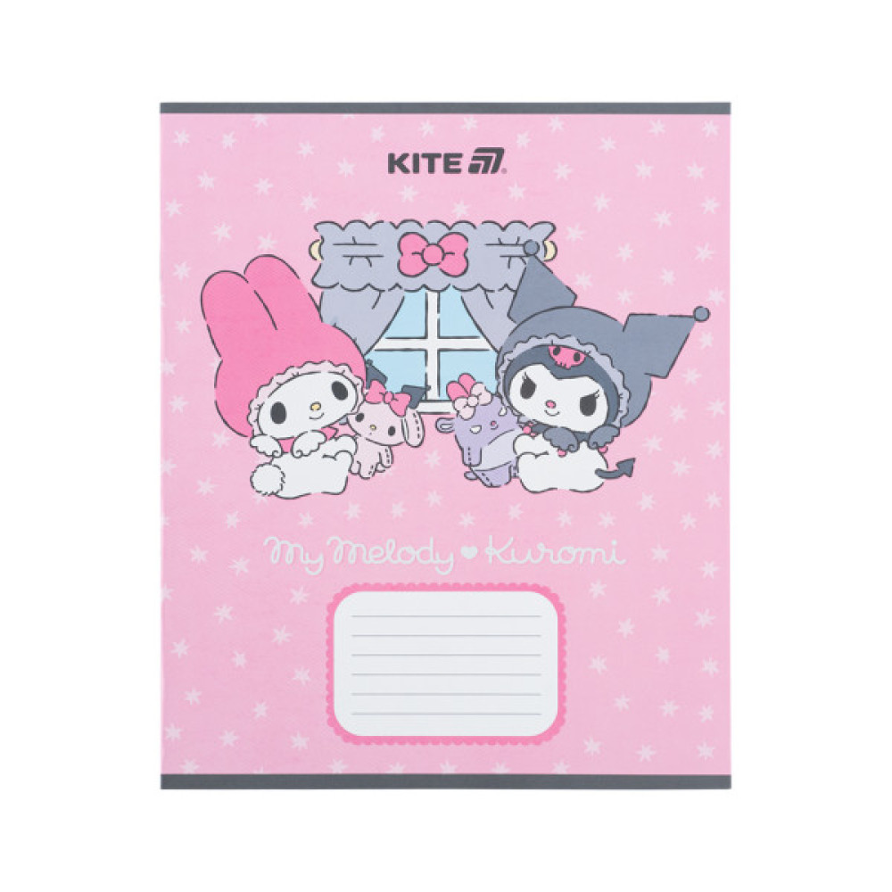Зошит Kite Kuromi, 12 аркушів, коса лінія (HK25-235-2)