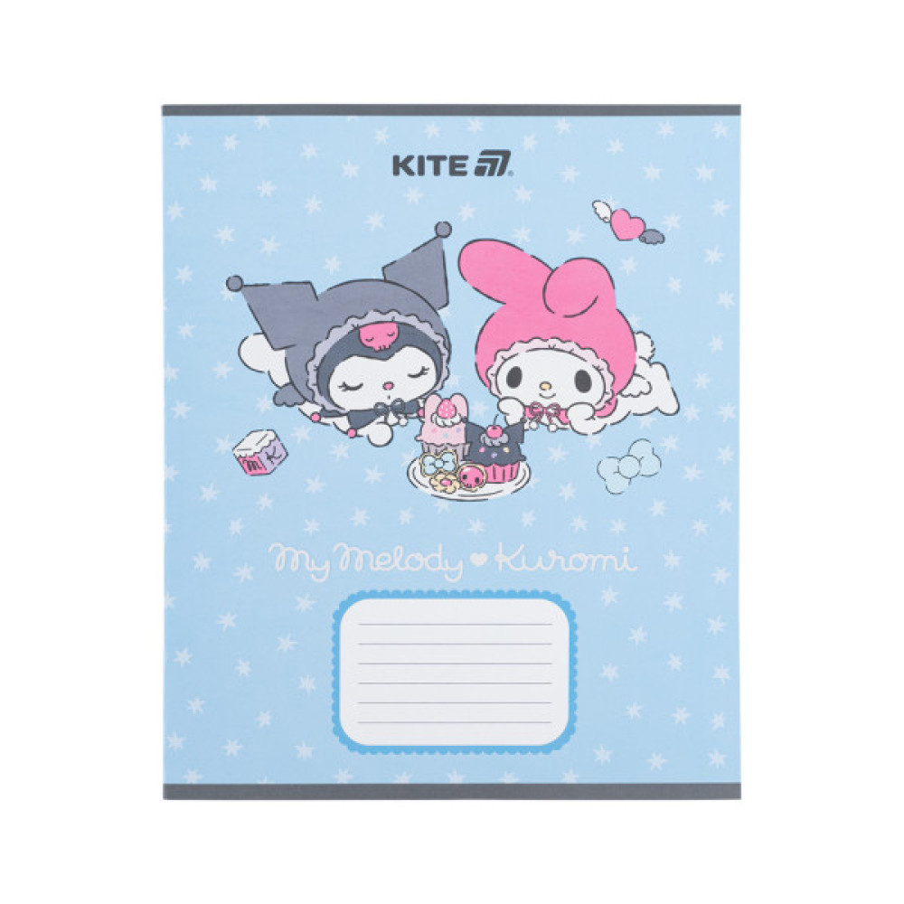 Зошит Kite Kuromi, 12 аркушів, коса лінія (HK25-235-2)