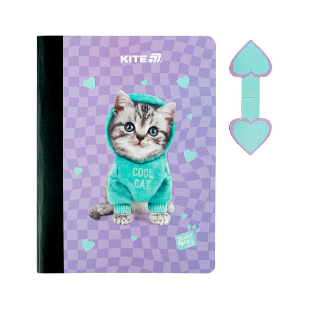 Блокнот Kite з магнітною закладкою Studio Pets А5, 60 аркушів, клітинка (SP25-192)