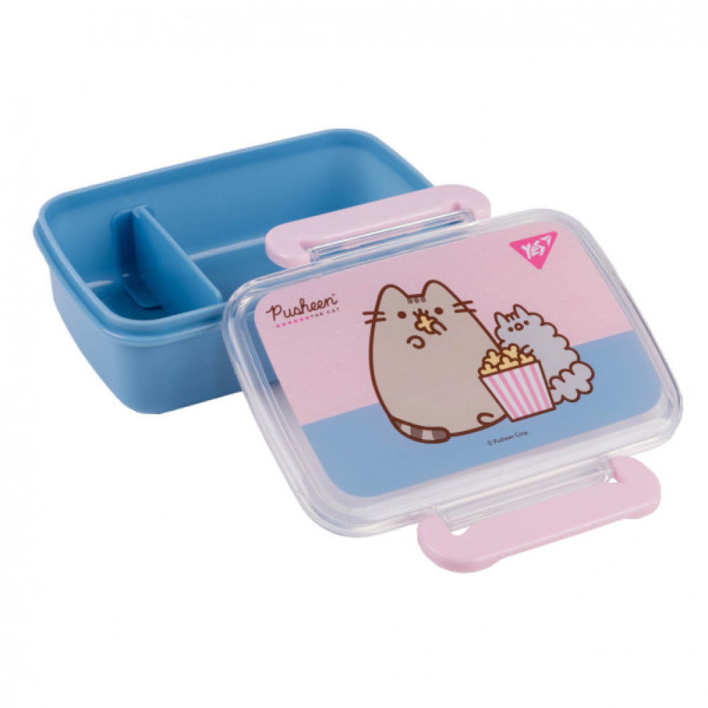 Ланч-бокс дитячий Yes Pusheen 420 мл, блакитно-рожевий (708364)