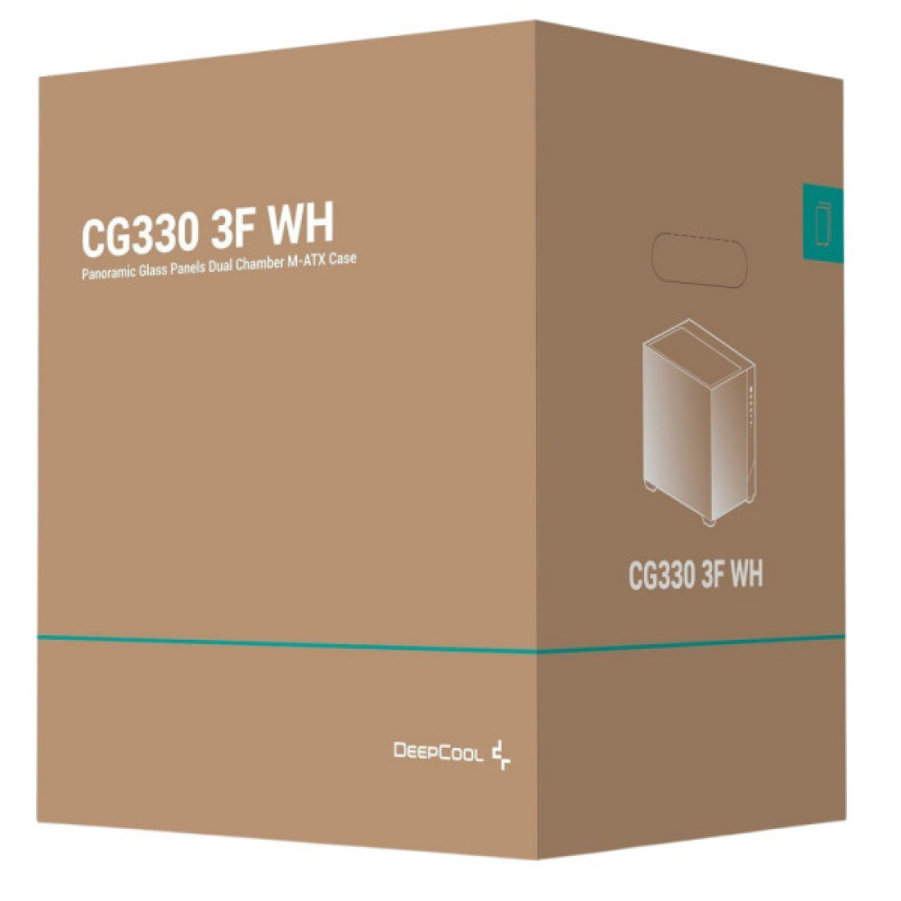 Корпус для ПК Deepcool CG330 3F White (R-CG330-WHNGM3-G)