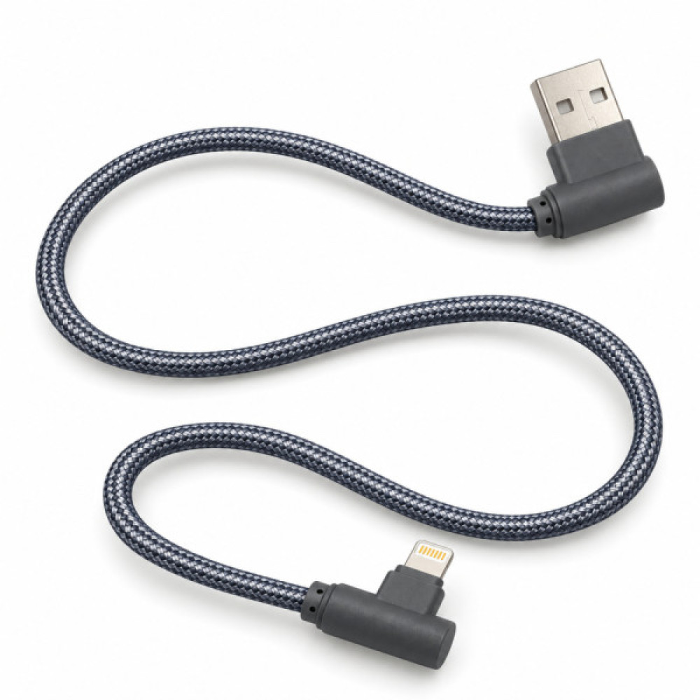 Дата кабель USB 2.0 AM to Lightning 1.0m 2.4A textile 90° corner gray XoKo (XK-CTL-005-GR)