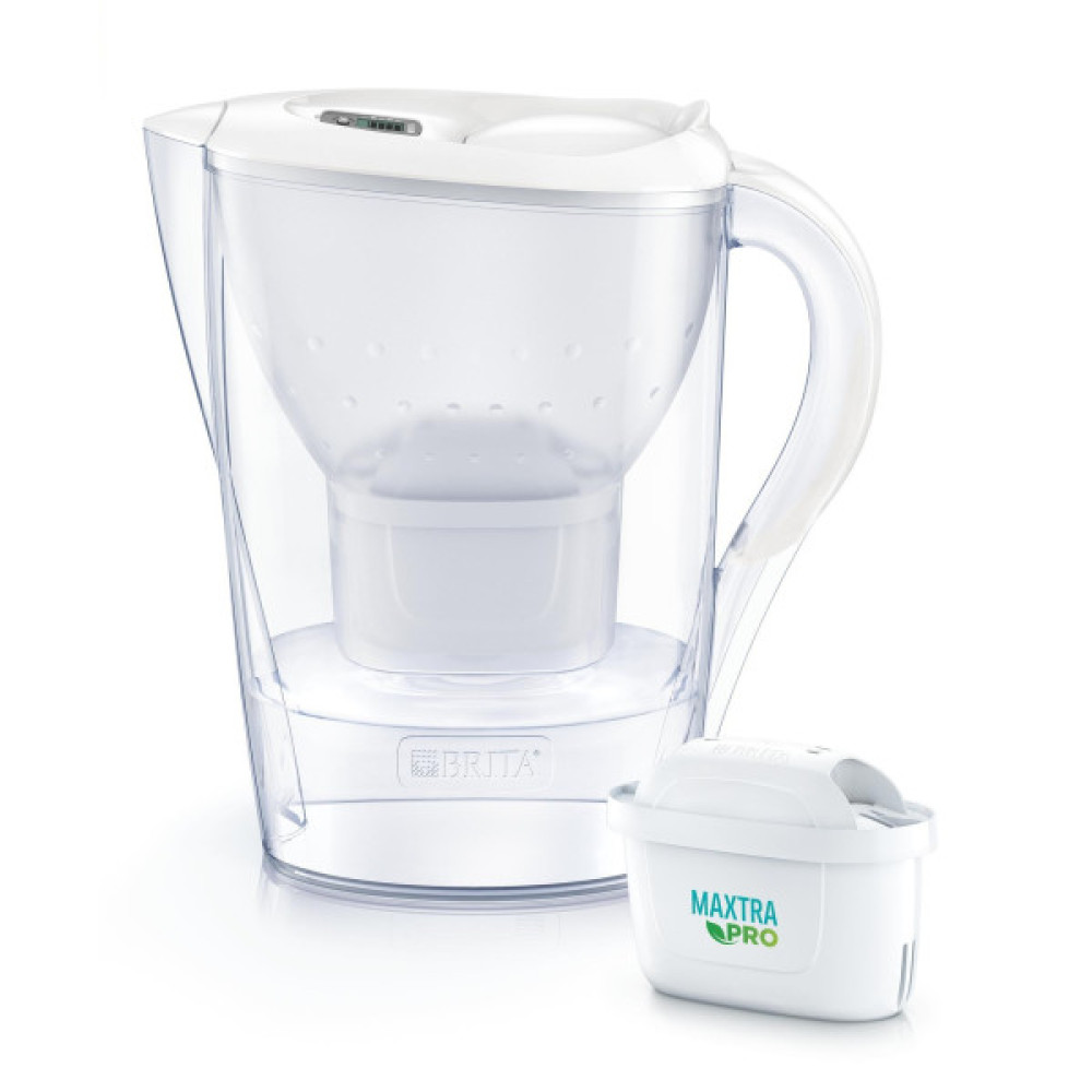 Фільтр-глечик Brita Marella XL Memo MXPro 3.5л (2л очищеної води) з фільтр-картриджем 3шт, білий