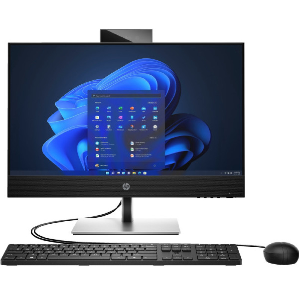 Комп'ютер персональний моноблок HP ProOne 440-G9 23.8" FHD IPS AG, Intel i5-14500T, 16GB, F512GB, UMA, WiFi, кл+м, DOS, чорний