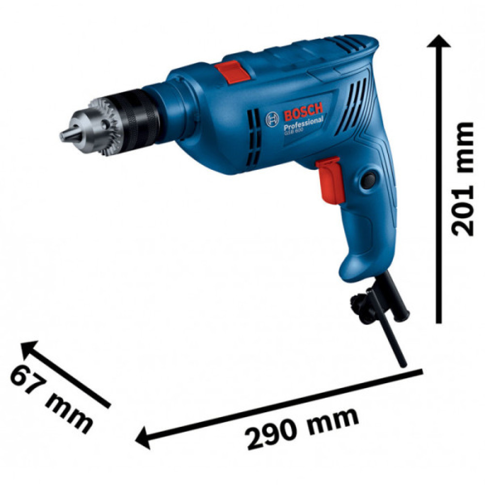 Дриль ударний Bosch Professional GSB 600 600Вт ШЗП 1-10мм 0-3000об·хв 1.7кг