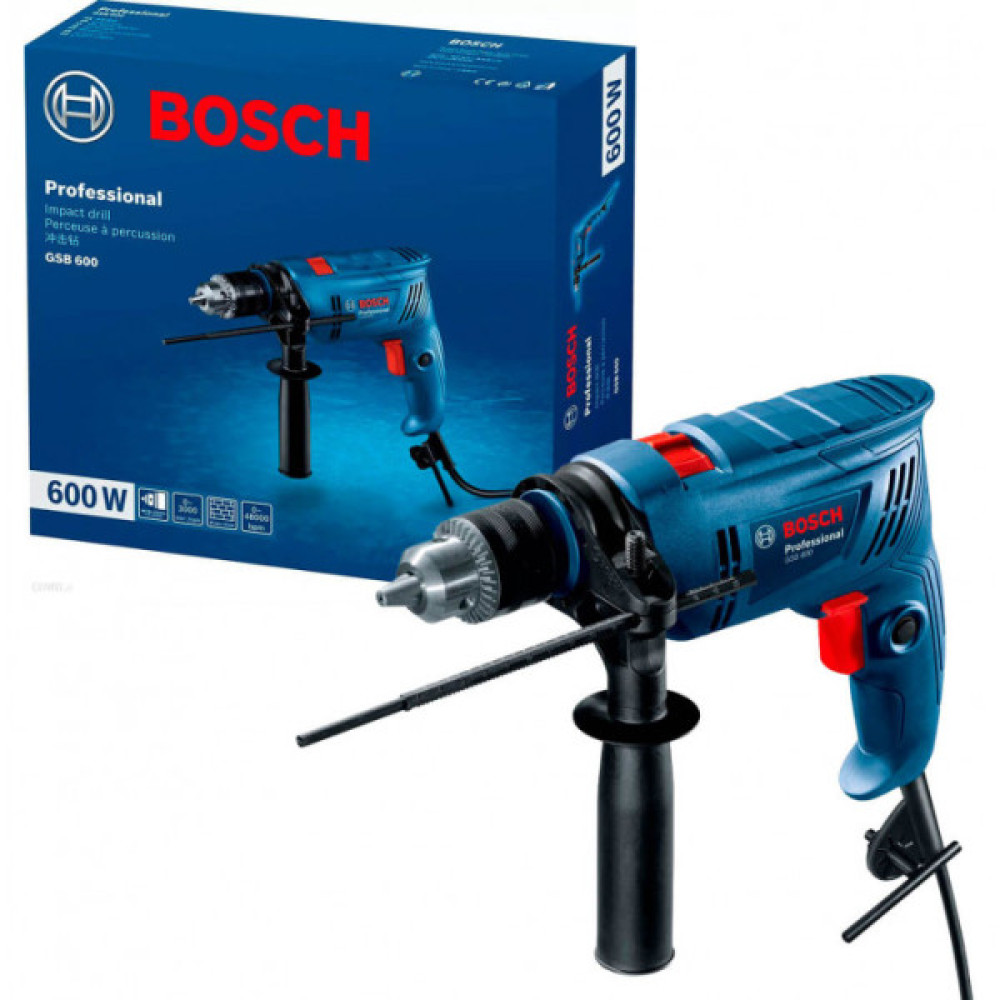 Дриль ударний Bosch Professional GSB 600 600Вт ШЗП 1-10мм 0-3000об·хв 1.7кг