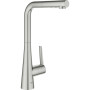 Змішувач для кухні Grohe Scala, довж.виливу - 205мм, поворотний/витяжний, 1важіль, супер сталь