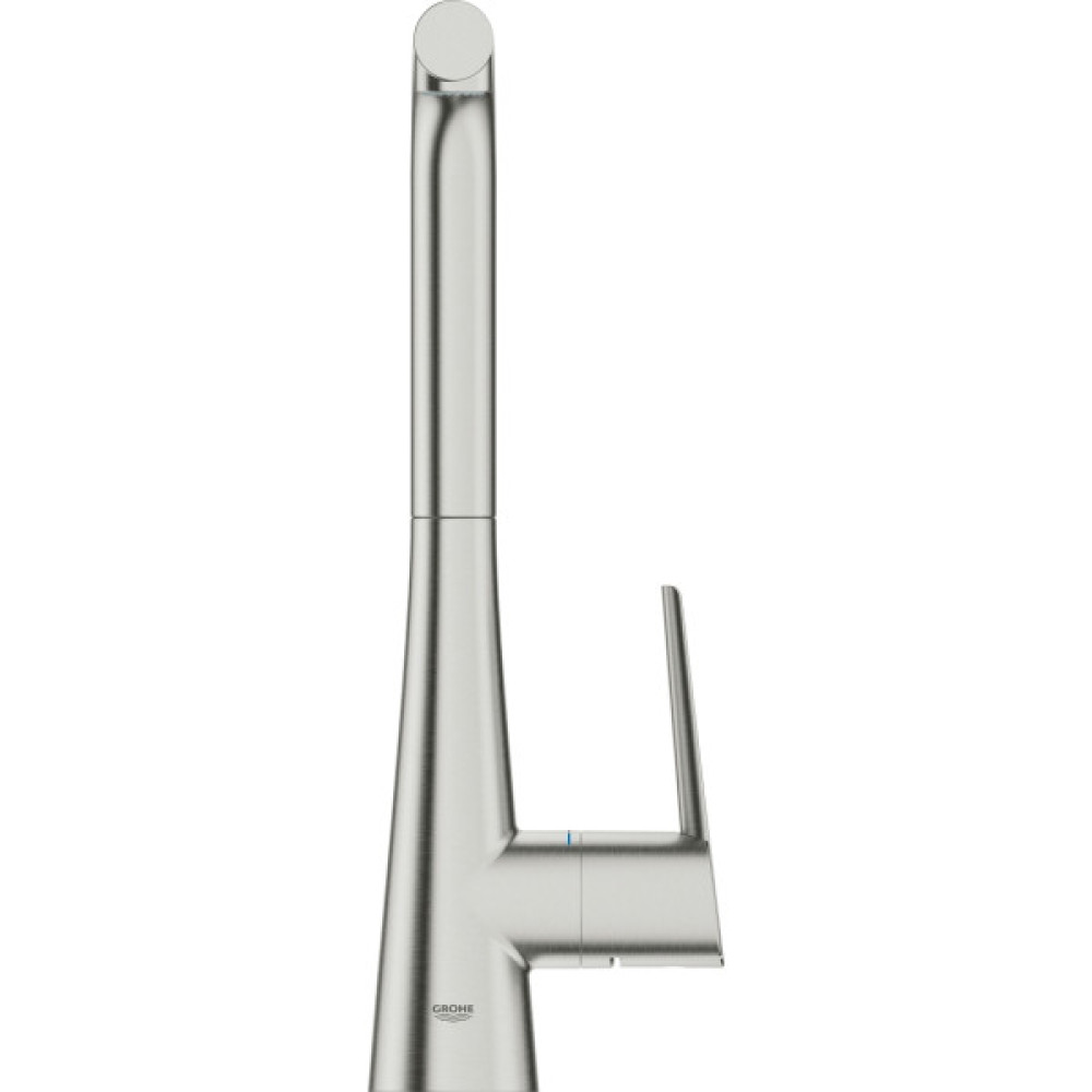 Змішувач для кухні Grohe Scala, довж.виливу - 205мм, поворотний/витяжний, 1важіль, супер сталь
