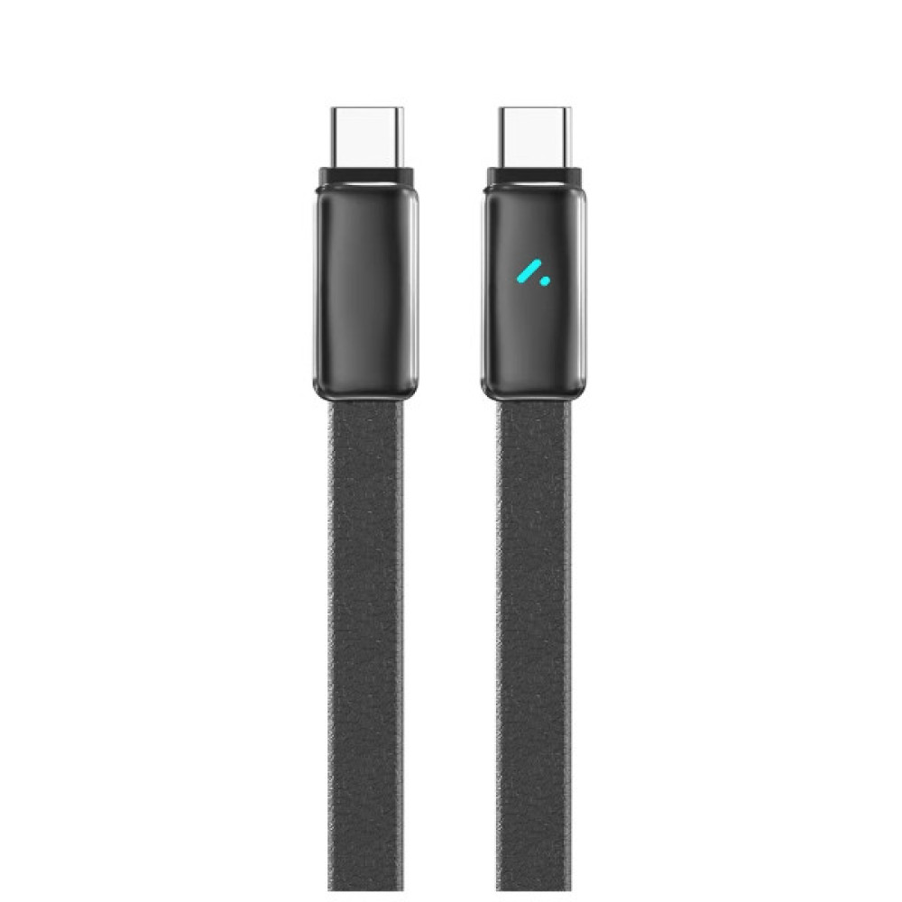 Дата кабель USB-C to USB-C 1.0m 5A 100W ultra-thin black ColorWay (CW-CBPDCC100-BK)