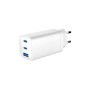 Зарядний пристрій Gembird USB-A + 2xType-C (PD18W + QC3.0 27W) white (TA-UC-PDQC65-01-W) Зарядний пристрій Gembird USB-A + 2xType-C (PD18W + QC3.0 27W) white (TA-UC-PDQC65-01-W)