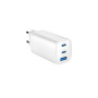 Зарядний пристрій Gembird USB-A + 2xType-C (PD18W + QC3.0 27W) white (TA-UC-PDQC65-01-W) Зарядний пристрій Gembird USB-A + 2xType-C (PD18W + QC3.0 27W) white (TA-UC-PDQC65-01-W)