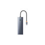 Концентратор Baseus USB-C 10-in-1 HDMI 4K60Hz + VGA + 3xUSB 3.0 + PD + RJ45 1000Mbps + SD/TF + 3.5mm gray (B0005280C811-00) Концентратор Baseus USB-C 10-in-1 HDMI 4K60Hz + VGA + 3xUSB 3.0 + PD + RJ45 1000Mbps + SD/TF + 3.5mm gray (B0005280C811-00)