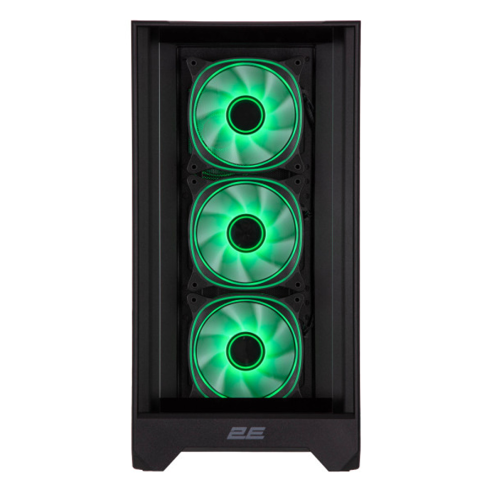 Корпус 2E GAMING Dominator Pro G2302B, без БЖ 2xUSB3.0, 1xUSBType-C, 4x120мм ARGB, VGA 380мм, LCS ready, контролер з пультом, TG Side Panel, TG/Mesh Front panel, ATX, чорний