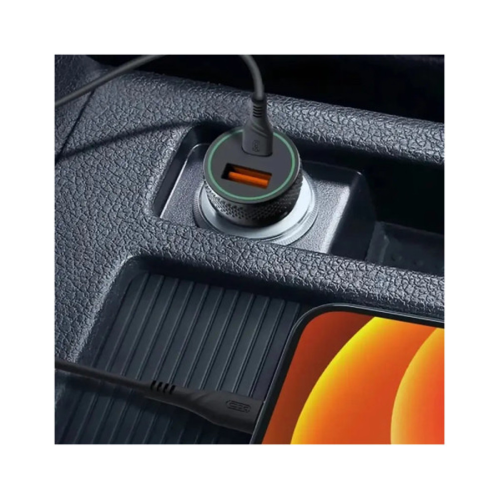 Зарядний пристрій XO 1xUSB QC3.0 + 1xUSB-C PD18W black (CC33-BK)